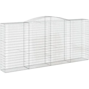 vidaXL Panier de gabions arqué 400x50x180/200 cm Fer galvanisé pas cher