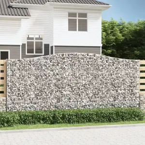 Comparateur de prix : vidaXL Panier de gabions arqué 400x30x180/200 cm Fer galvanisé