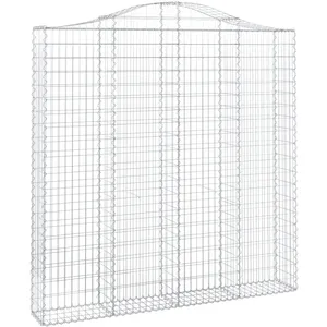 vidaXL Panier de gabions arqué 200x30x200/220 cm Fer galvanisé pas cher