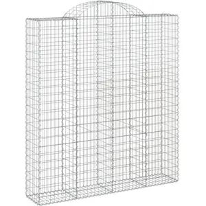vidaXL Panier de gabions arqué 200x50x220/240 cm Fer galvanisé pas cher