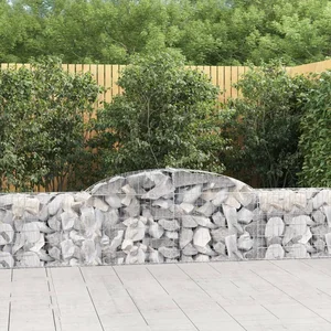 Comparateur de prix : vidaXL Panier de gabions arqué 300x30x60/80 cm Fer galvanisé