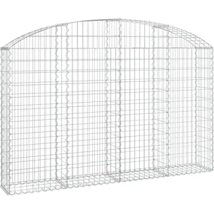 Comparateur de prix : vidaXL Panier de gabions arqué 200x30x120/140 cm Fer galvanisé