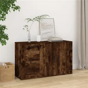 vidaXL Buffet Chêne fumé 100x33x59,5 cm Bois d'ingénierie