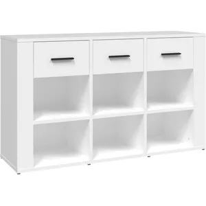vidaXL Buffet Blanc 100x30x59,5 cm Bois d'ingénierie pas cher