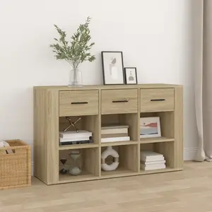 vidaXL Buffet Chêne sonoma 100x30x59,5 cm Bois d'ingénierie pas cher