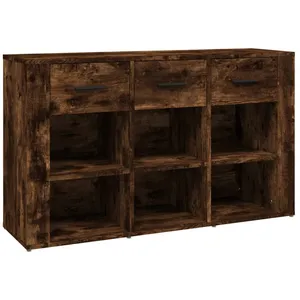vidaXL Buffet Chêne fumé 100x30x59,5 cm Bois d'ingénierie pas cher