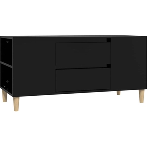 vidaXL Meuble TV Noir 102x44,5x50 cm Bois d'ingénierie pas cher