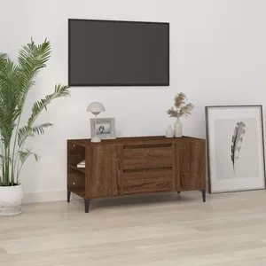 Comparateur de prix : vidaXL Meuble TV Chêne marron 102x44,5x50 cm Bois d'ingénierie