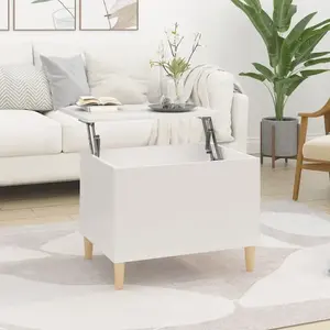 vidaXL Table basse Blanc 60x44,5x45 cm Bois d'ingénierie pas cher