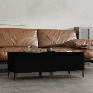 vidaXL Tables d'appoint 2 pcs Noir 50x46x35 cm Bois d'ingénierie pas cher