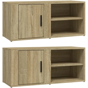 Comparateur de prix : vidaXL Meubles TV 2 pcs Chêne sonoma 80x31,5x36 cm Bois d'ingénierie