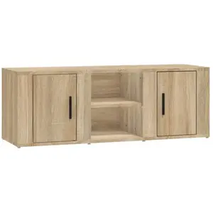 Comparateur de prix : vidaXL Meuble TV Chêne sonoma 100x31,5x35 cm Bois d'ingénierie