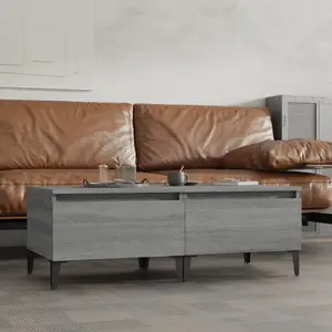 Comparateur de prix : vidaXL Tables d'appoint 2 pcs Sonoma gris 50x46x35 cm Bois ingénierie