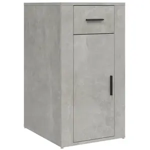 vidaXL Armoire de bureau Gris béton 40x49x75 cm Bois d'ingénierie pas cher