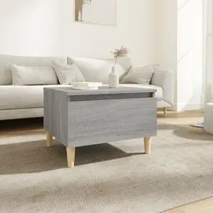 vidaXL Table d'appoint Sonoma gris 50x46x35 cm Bois d'ingénierie pas cher