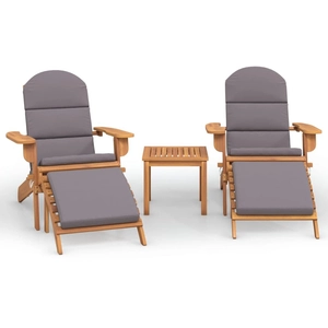 vidaXL Ensemble de salon de jardin Adirondack 3 pcs bois acacia solide pas cher