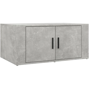 vidaXL Table basse Gris béton 80x50x36 cm Bois d'ingénierie pas cher