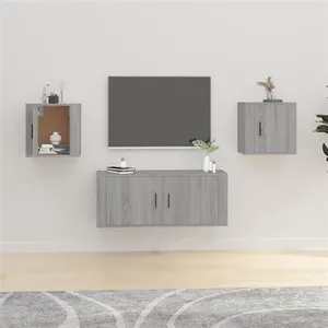 vidaXL Meubles TV muraux 2 pcs Sonoma gris 40x34,5x40 cm pas cher
