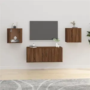 vidaXL Meubles TV muraux 2 pcs Chêne marron 40x34,5x40 cm pas cher