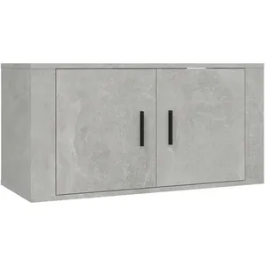 vidaXL Meuble TV mural Gris béton 80x34,5x40 cm pas cher