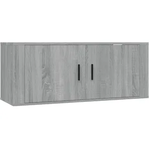 vidaXL Meuble TV mural Sonoma gris 100x34,5x40 cm pas cher