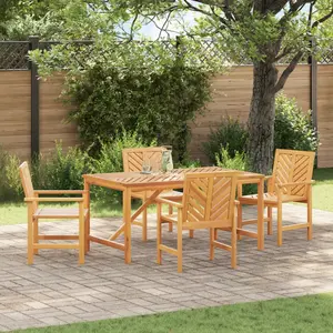 vidaXL Ensemble de salle à manger pour jardin 5 pcs Marron pas cher