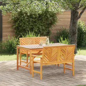 vidaXL Ensemble de salle à manger pour jardin 3 pcs Marron pas cher