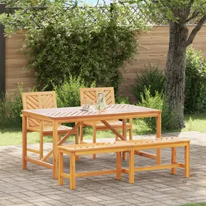 vidaXL Ensemble de salle à manger pour jardin 4 pcs Marron pas cher