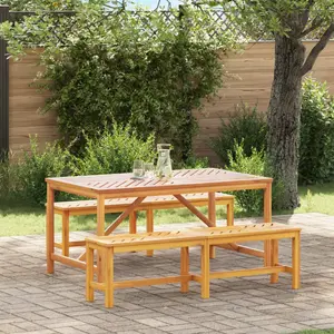 vidaXL Ensemble de salle à manger pour jardin 3 pcs Marron pas cher