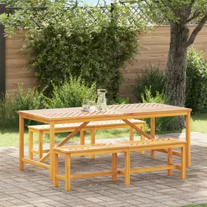 vidaXL Ensemble de salle à manger pour jardin 7 pcs Marron pas cher