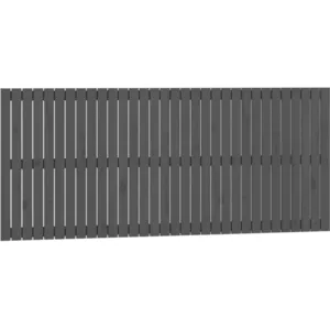 vidaXL Tête de lit murale Gris 204x3x90 cm Bois massif de pin pas cher