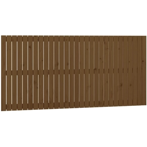 vidaXL Tête de lit murale Marron miel 204x3x90 cm Bois massif de pin pas cher