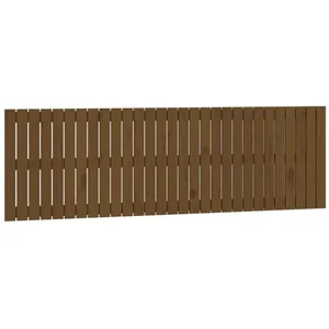 vidaXL Tête de lit murale Marron miel 185x3x60 cm Bois massif de pin pas cher