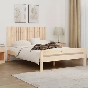 vidaXL Tête de lit murale 140x3x60 cm Bois massif de pin pas cher