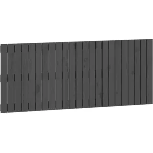 vidaXL Tête de lit murale Gris 147x3x60 cm Bois massif de pin pas cher