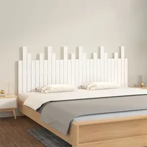 vidaXL Tête de lit murale Blanc 185x3x80 cm Bois massif de pin pas cher