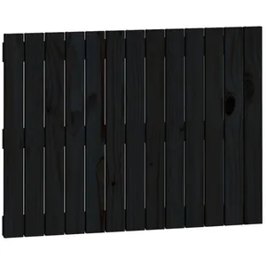 vidaXL Tête de lit murale Noir 82,5x3x60 cm Bois massif de pin pas cher