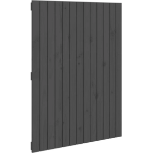 vidaXL Tête de lit murale Gris 108x3x60 cm Bois massif de pin pas cher