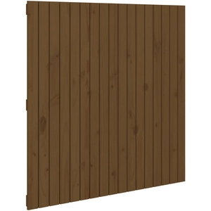 vidaXL Tête de lit murale Marron miel 108x3x60 cm Bois massif de pin pas cher
