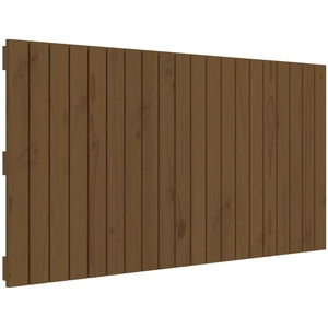 vidaXL Tête de lit murale Marron miel 127,5x3x60 cm Bois massif de pin pas cher