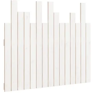 vidaXL Tête de lit murale Blanc 95,5x3x80 cm Bois massif de pin pas cher