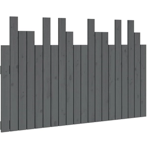 vidaXL Tête de lit murale Gris 127,5x3x80 cm Bois massif de pin pas cher