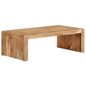 vidaXL Table basse 110x55x35 cm bois massif d'acacia pas cher