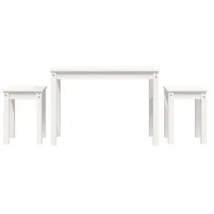 Comparateur de prix : vidaXL Tables gigognes 3 pcs Blanc Bois de pin massif