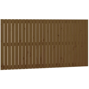 vidaXL Tête de lit murale Marron miel 185x3x110 cm Bois massif de pin pas cher