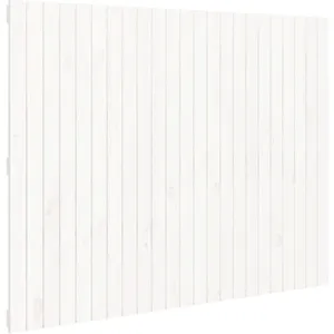 vidaXL Tête de lit murale Blanc 146,5x3x110 cm Bois massif de pin pas cher