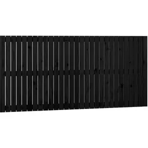 Comparateur de prix : vidaXL Tête de lit murale Noir 185x3x90 cm Bois massif de pin