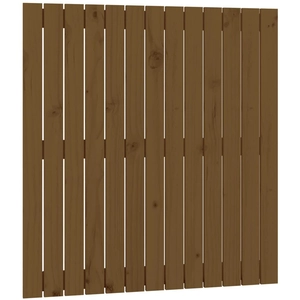vidaXL Tête de lit murale Marron miel 82,5x3x90 cm Bois massif de pin pas cher