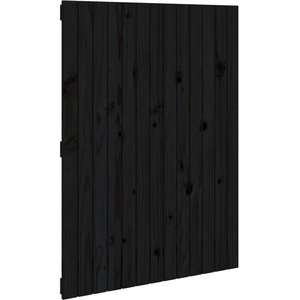vidaXL Tête de lit murale Noir 82,5x3x90 cm Bois massif de pin pas cher