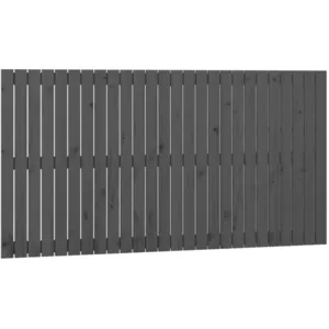 vidaXL Tête de lit murale Gris 166x3x90 cm Bois massif de pin pas cher